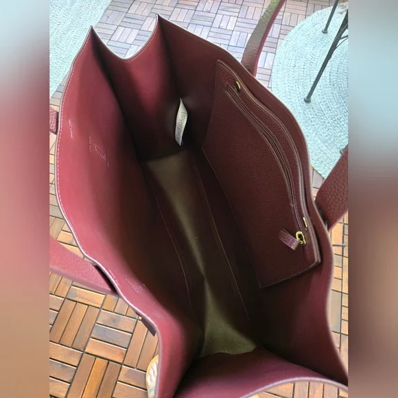 Rachel Zoe Burgundy Pebbled Leather Computer Tote – NWT - Picture 9 of 9